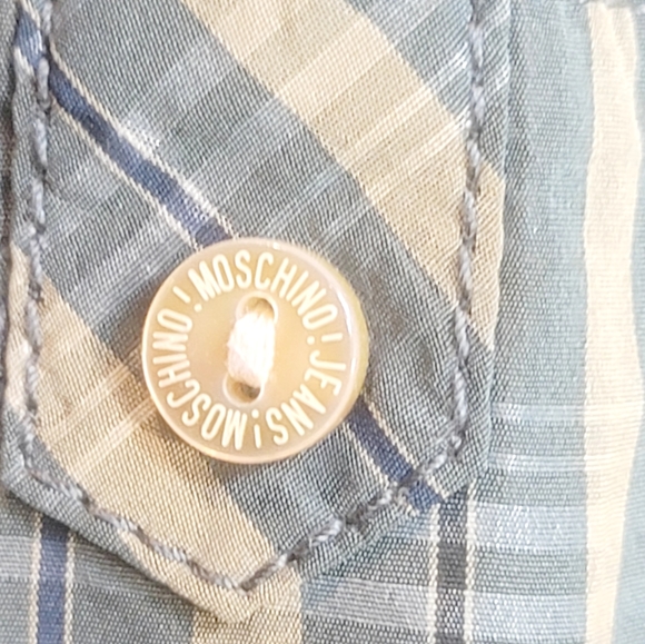 RARE MOSCHINO JEANS PLEATED RUFFLE COTTAGECORE PLAID LONGSLEEVE MIDI DRESS SZ:2 - Picture 5 of 16